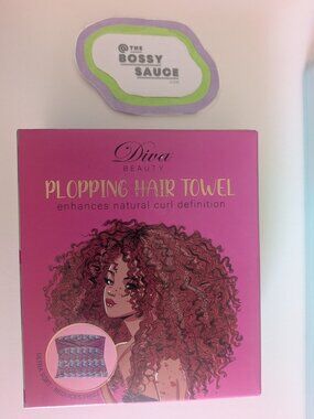 🌸 DIVA BEAUTY Plopping Hair Towel to Enhance Curly Hair & Waves NIB